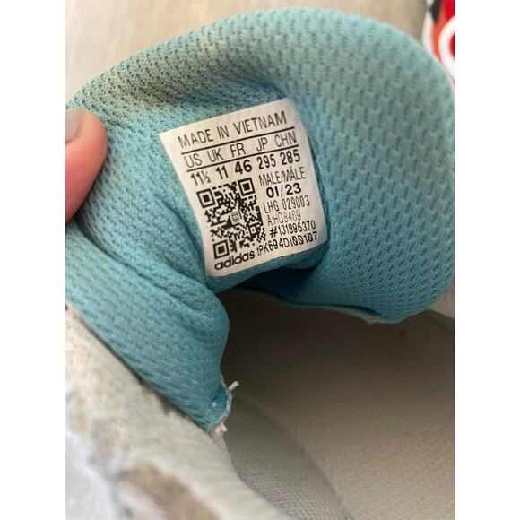 Adidas Men's CourtJam Control Sneaker white/red/black size 11.5 - Picture 11 of 15